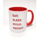 Lucky Bricks Tasse &quot;Eat.Sleep.Build.Repeat.&quot;