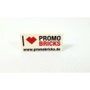 PROMOBRICKS® 2x4 Fliese „I love PROMOBRICKS“ weiß