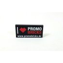 PROMOBRICKS® 2x4 Fliese „I love PROMOBRICKS“ schwarz
