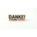 PROMOBRICKS® 2x4 Fliese „DANKE #PROMOBRICKS" weiß