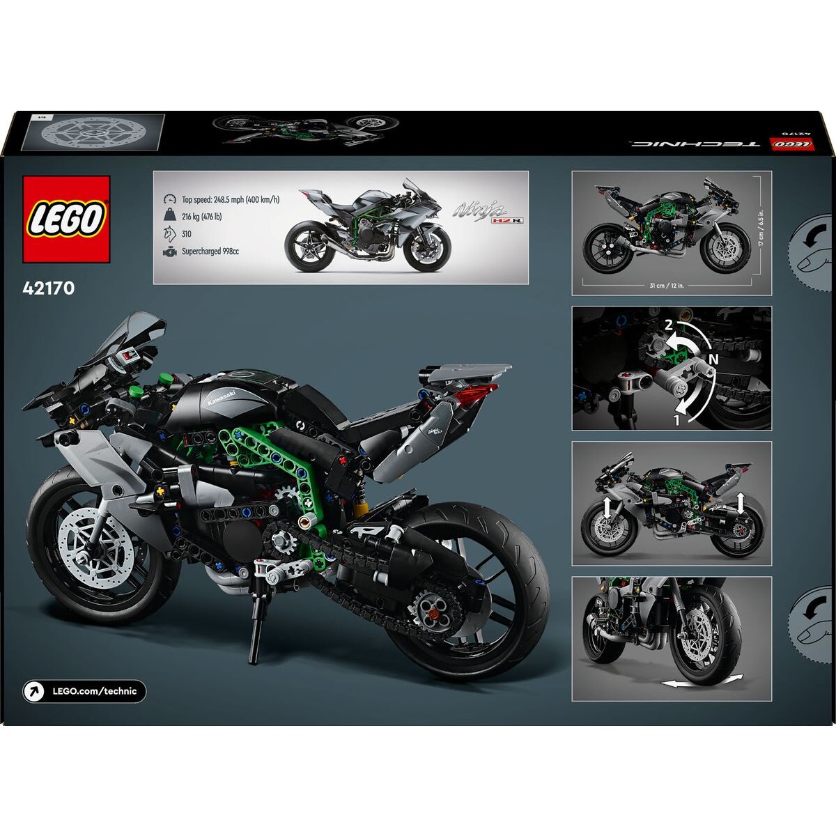 LEGO® Technic 42170 - Kawasaki Ninja H2R Motorrad - Lucky Bricks - Le