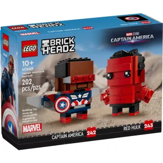 LEGO® Brickheadz 40668 - Captain America & Red Hulk