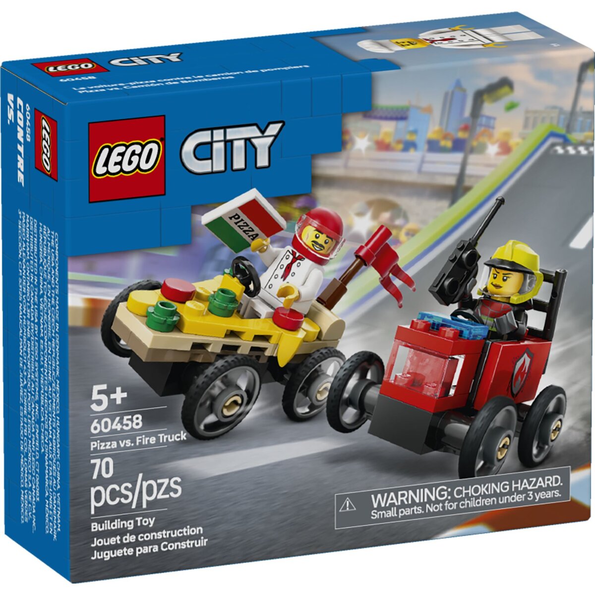 LEGO® City 60458 - Pizzalieferwagen vs. Löschauto - Lucky Bricks - Le