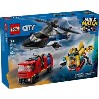 LEGO® City 60462 - Kombinationsset mit Hubschrauber, Löschauto und U-Boot