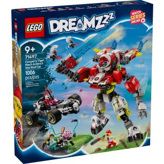 LEGO® Dreamzzz 71497 - Coopers Tiger-Mech und Zeros Hot Rod Auto