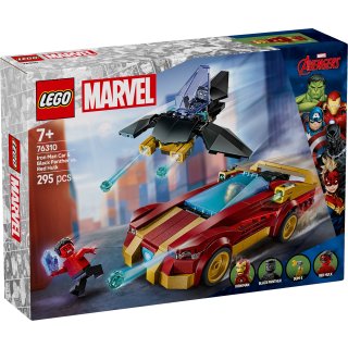 LEGO® Marvel Super Heroes 76310 - Iron Man Auto und Black Panther vs. Red Hulk