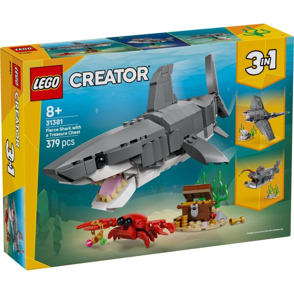 LEGO® Creator 31381 - Wilder Hai mit Schatztruhe