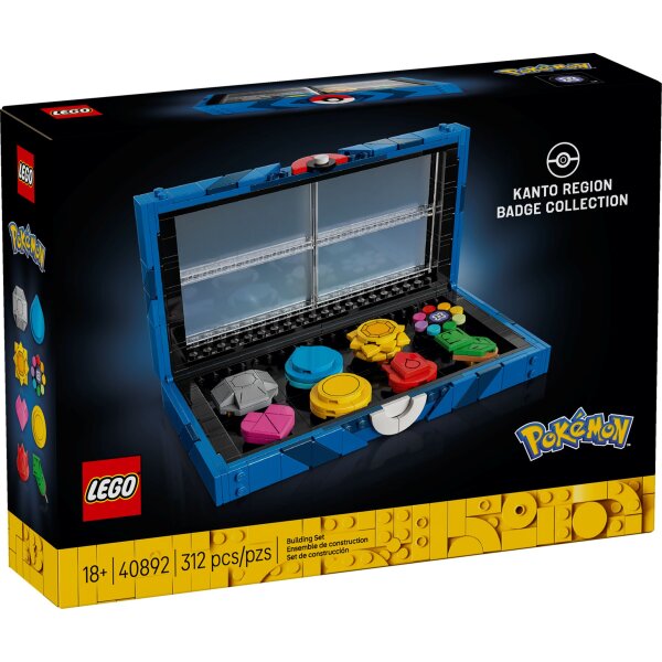 LEGO® Pokémon 40892 - Kollektion mit den Orden der Kanto-Region