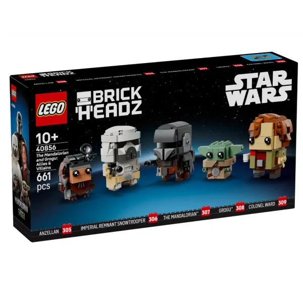 LEGO® Brickheadz 40856 - The Mandalorian and Grogu: Verbündete und Bösewichte